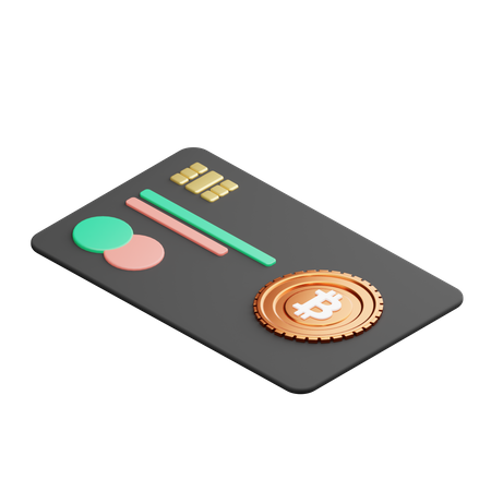 Bitcoin Money Card  3D Illustration