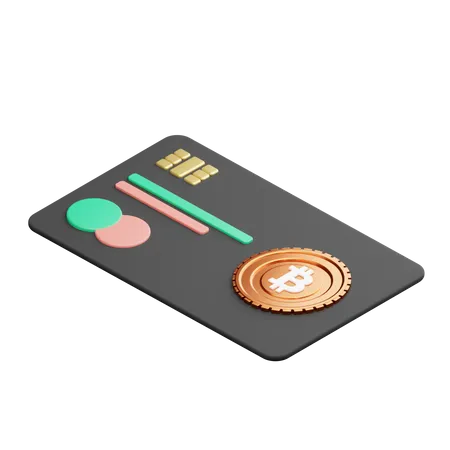 A Smooth Bitcoin Money Card 3D Illustration