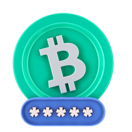 Mot de passe Bitcoin  3D Icon