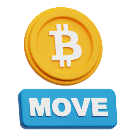 Bitcoin Move  3D Icon