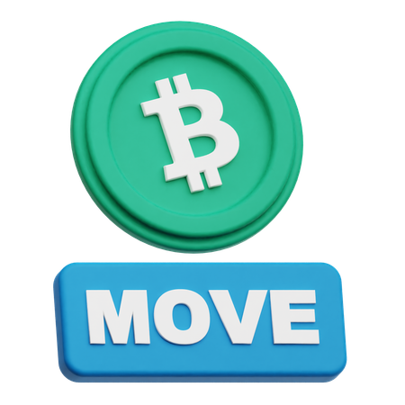 Bitcoin Move  3D Icon