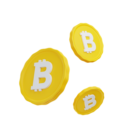 Bitcoin-Münze  3D Illustration