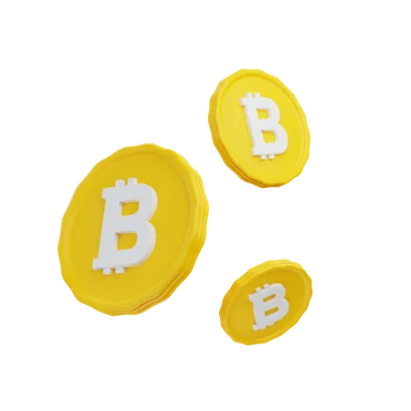 Bitcoin-Münze  3D Illustration