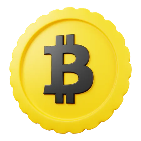 Bitcoin-Münze  3D Illustration