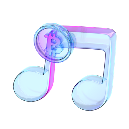 Bitcoin Music  3D Icon