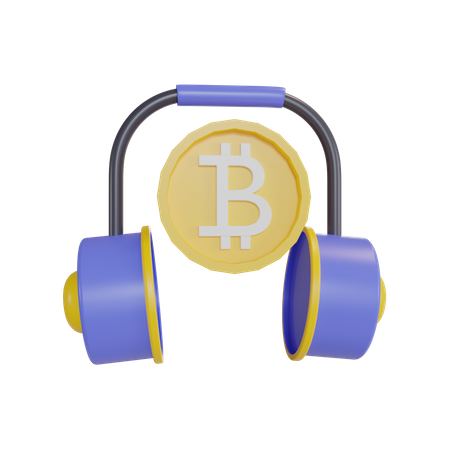 Musique bitcoin  3D Illustration