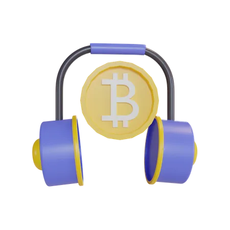 Musique bitcoin  3D Illustration