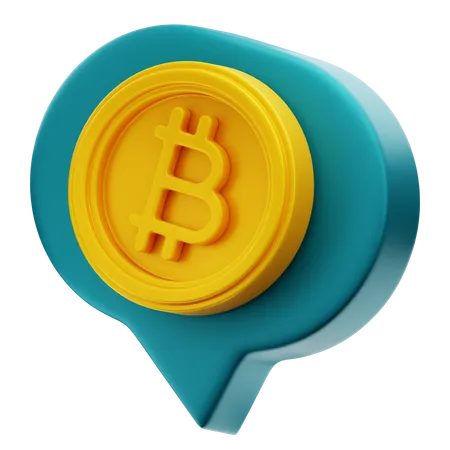 Bitcoin-Nachricht  3D Icon