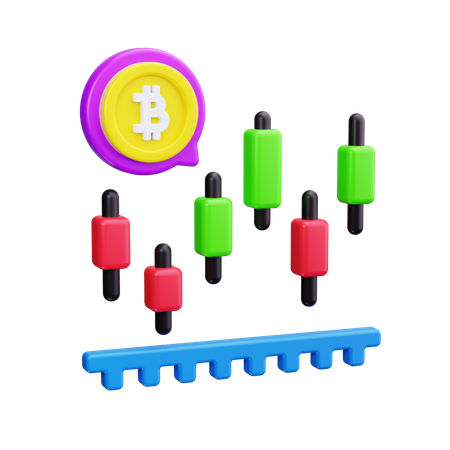 Negociação de bitcoins  3D Icon