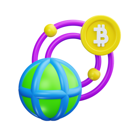 Comércio de Bitcoins  3D Icon