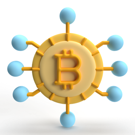 Bitcoin Network  3D Icon