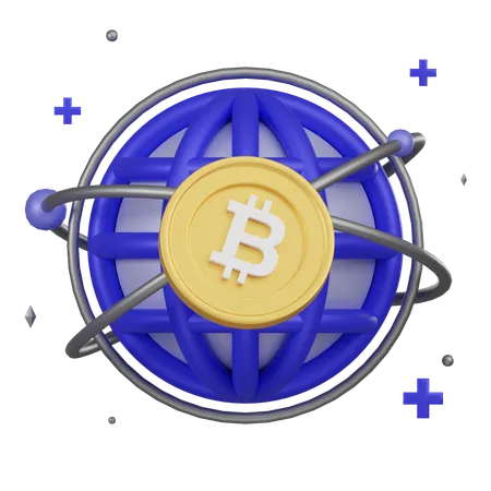 A Symbolic Representation Of The Cryptocurrency Community With A Central Bitcoin 3 D Icon Encircled By Connected Network Nodes 3D Icon