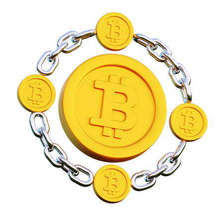 Bitcoin network  3D Icon