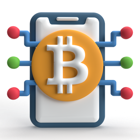 ビットコインネットワーク  3D Icon