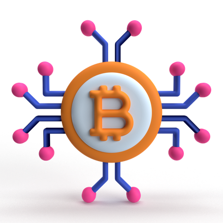Bitcoin Network  3D Icon