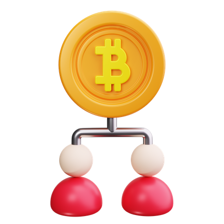 Bitcoin Network  3D Icon