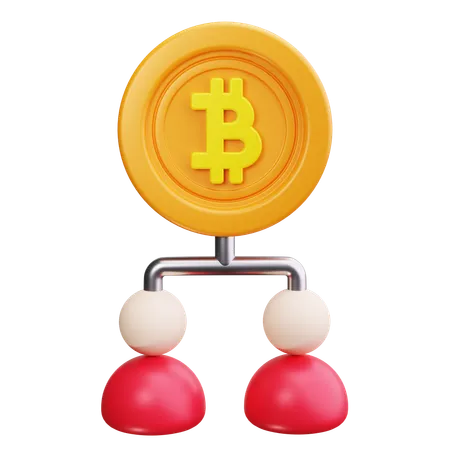 Bitcoin Network  3D Icon