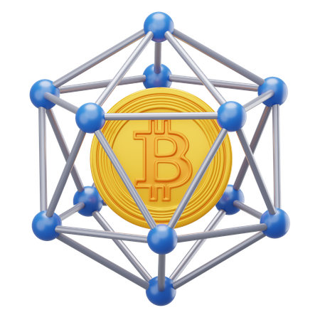 Bitcoin Network  3D Icon