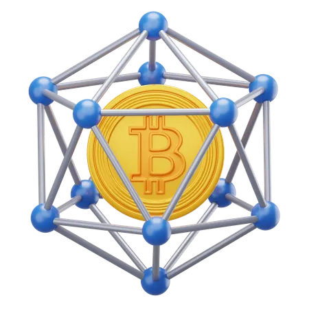 Bitcoin Network  3D Icon