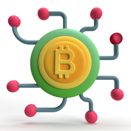 Bitcoin Network  3D Icon