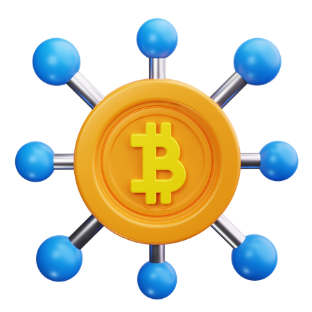 Bitcoin Network  3D Icon