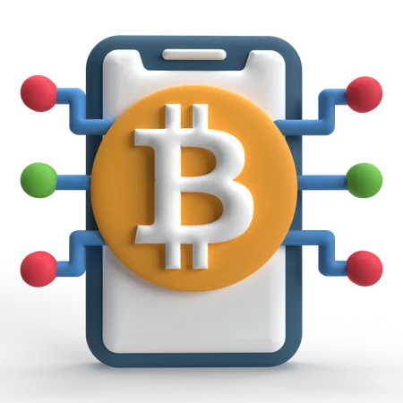 Bitcoin Network  3D Icon