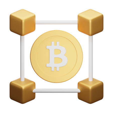 Bitcoin Network  3D Icon