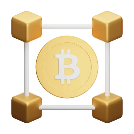 Bitcoin Network  3D Icon