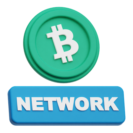 Bitcoin Network  3D Icon