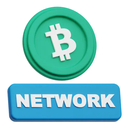 Bitcoin Network  3D Icon