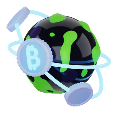 Bitcoin Network  3D Icon