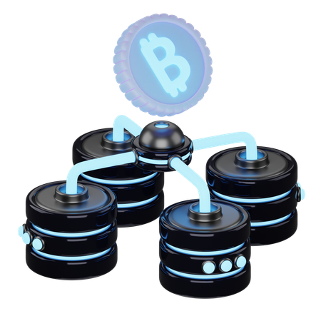 Bitcoin Network  3D Icon