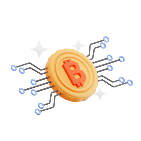 Bitcoin Network  3D Icon