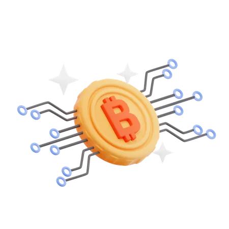 Bitcoin Network  3D Icon