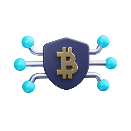 Bitcoin network  3D Icon