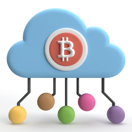 Bitcoin Network  3D Icon