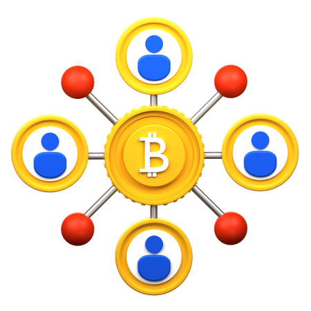 Bitcoin Network  3D Icon