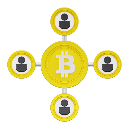 Bitcoin Network  3D Icon