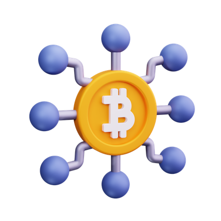 Bitcoin Network  3D Icon