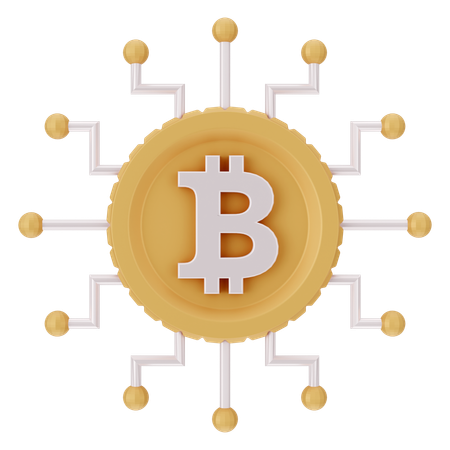 Bitcoin Network  3D Icon