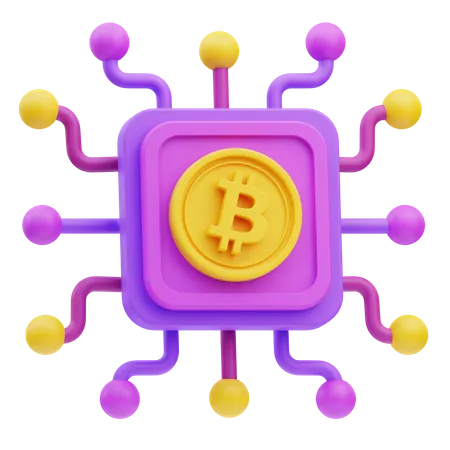 Bitcoin Network  3D Icon