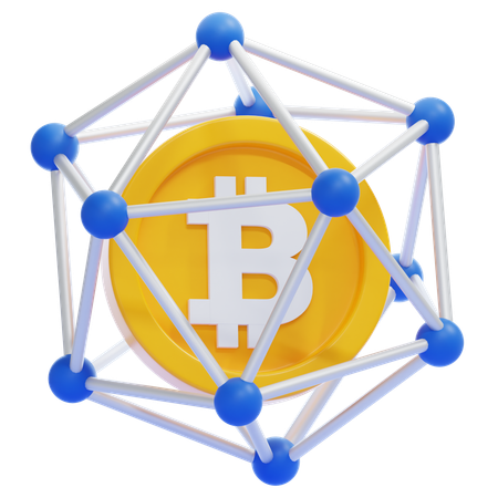 Bitcoin Network  3D Icon