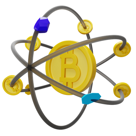 Bitcoin Network  3D Icon