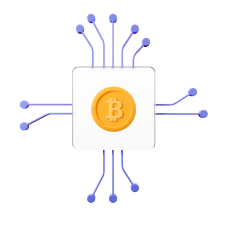 Bitcoin Network  3D Icon