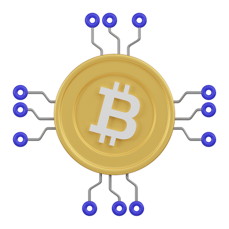 Bitcoin Network  3D Icon