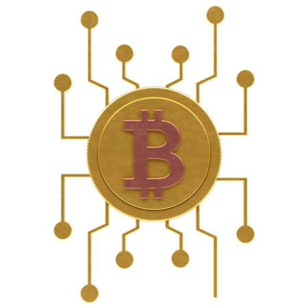 Bitcoin Network 3D Icon