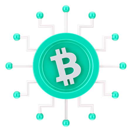 Bitcoin-Netzwerk  3D Icon