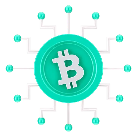 Bitcoin-Netzwerk  3D Icon