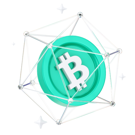 Bitcoin-Netzwerk  3D Icon