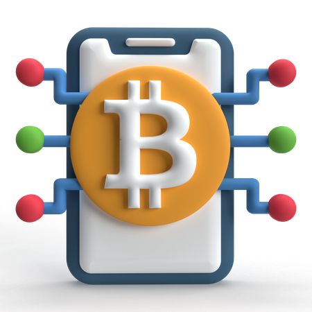 Bitcoin-Netzwerk  3D Icon